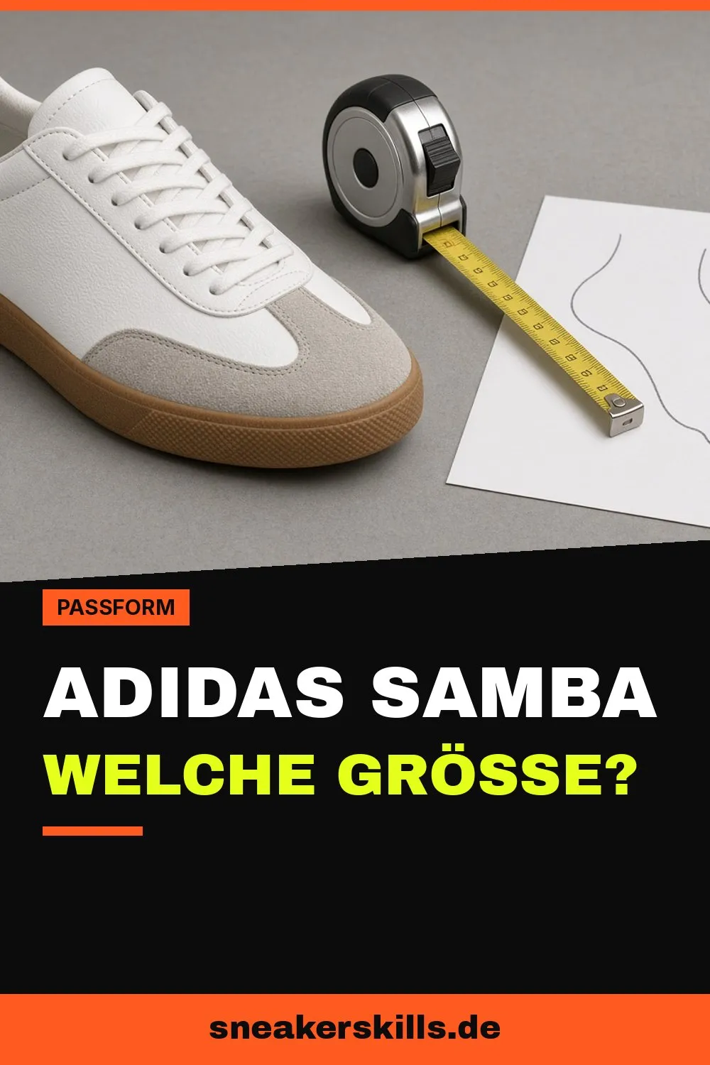 adidas Samba: Wie fällt die Größe aus? (Pinterest Grafik von sneakerskills.de)