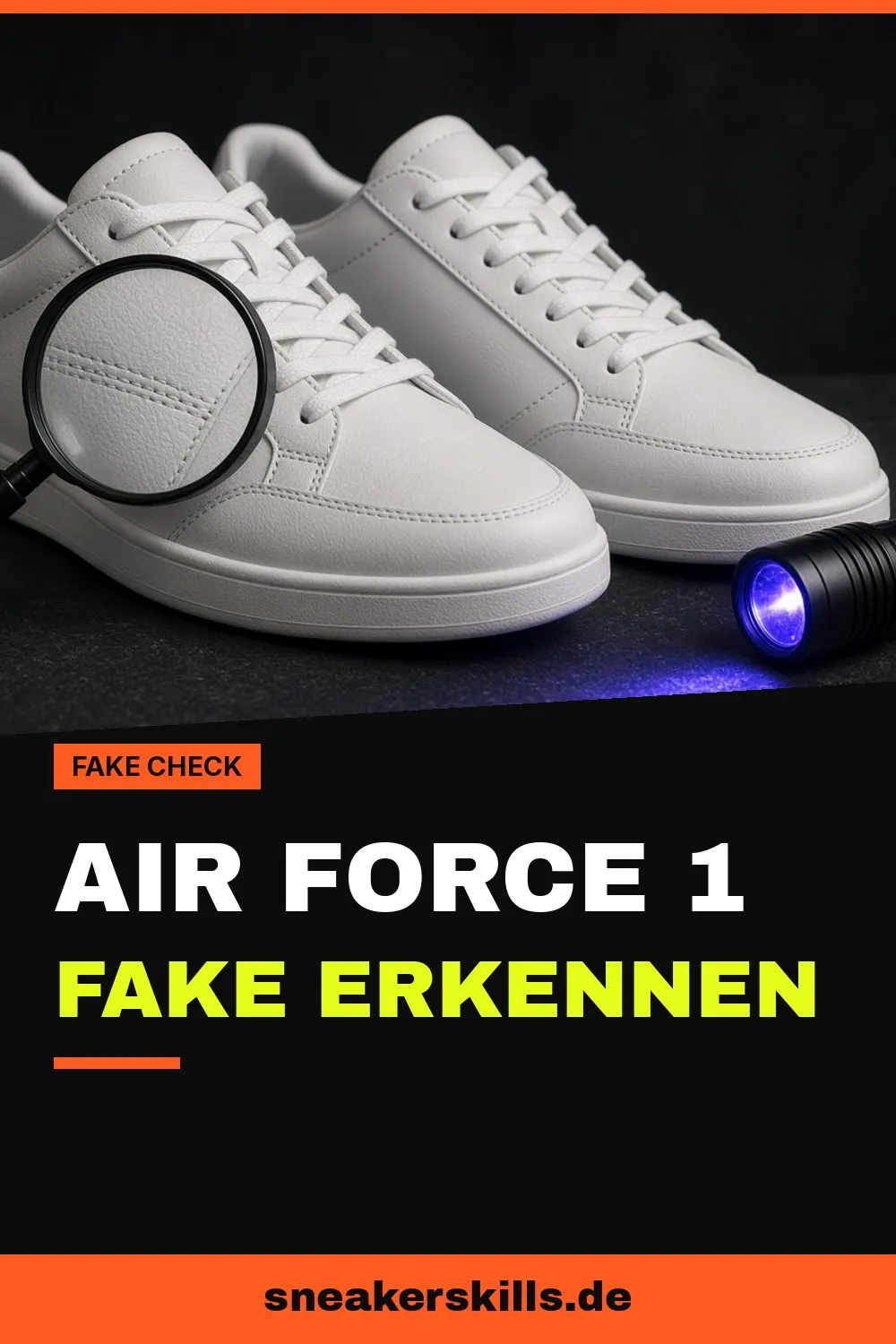 Air Force 1 Fake erkennen: 10 Merkmale (Pinterest Grafik von sneakerskills.de)