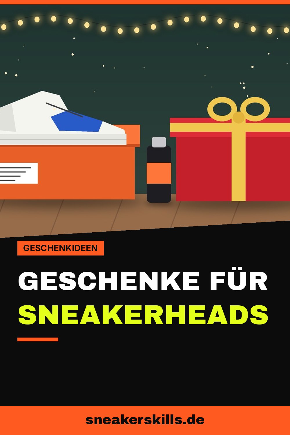 Geschenke für Sneakerheads: 12 Ideen für jedes Budget (Pinterest Grafik von sneakerskills.de)
