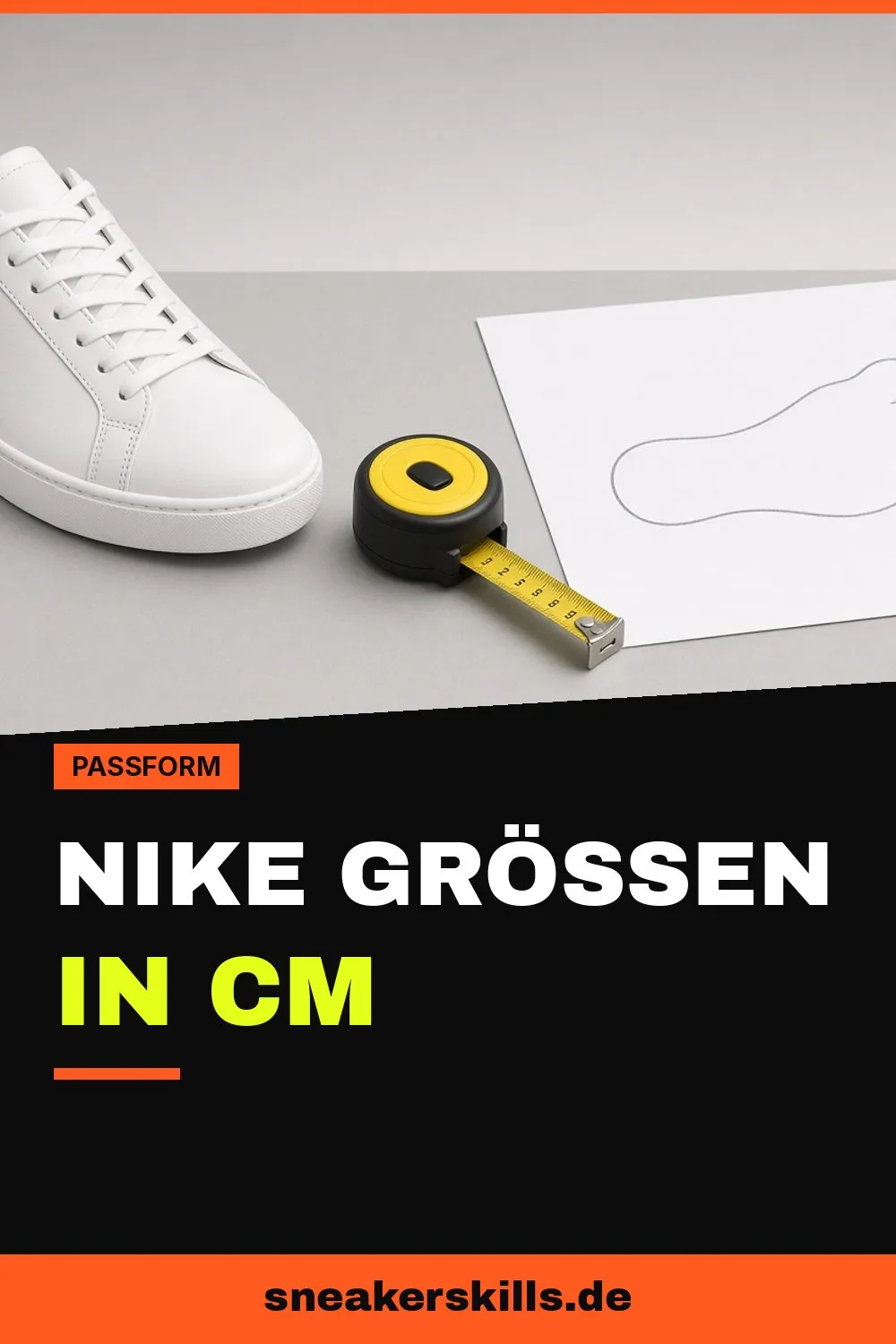 Nike Größentabelle für Schuhe in cm (Pinterest Grafik von sneakerskills.de)