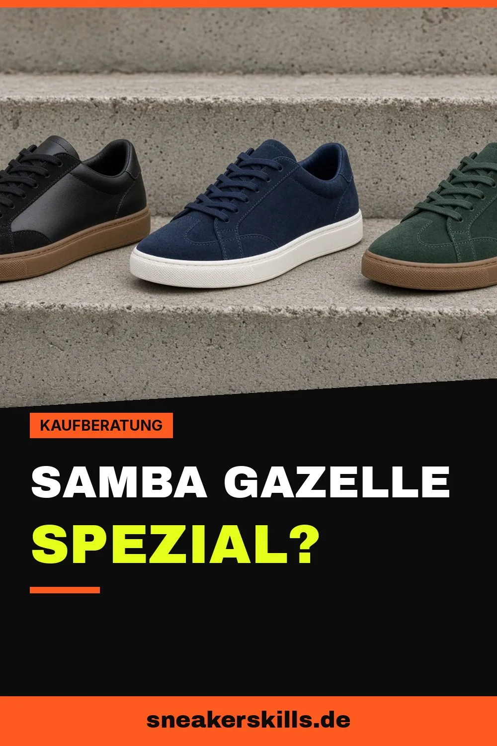 adidas Samba vs Gazelle vs Spezial (Pinterest Grafik von sneakerskills.de)